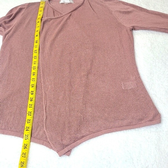 August Silk Womens Open Knit Drape Front Viscose Cardigan Size M - Picture 13 of 15